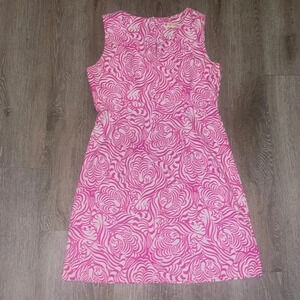 Jude Connally Pink and White Patterned Dress